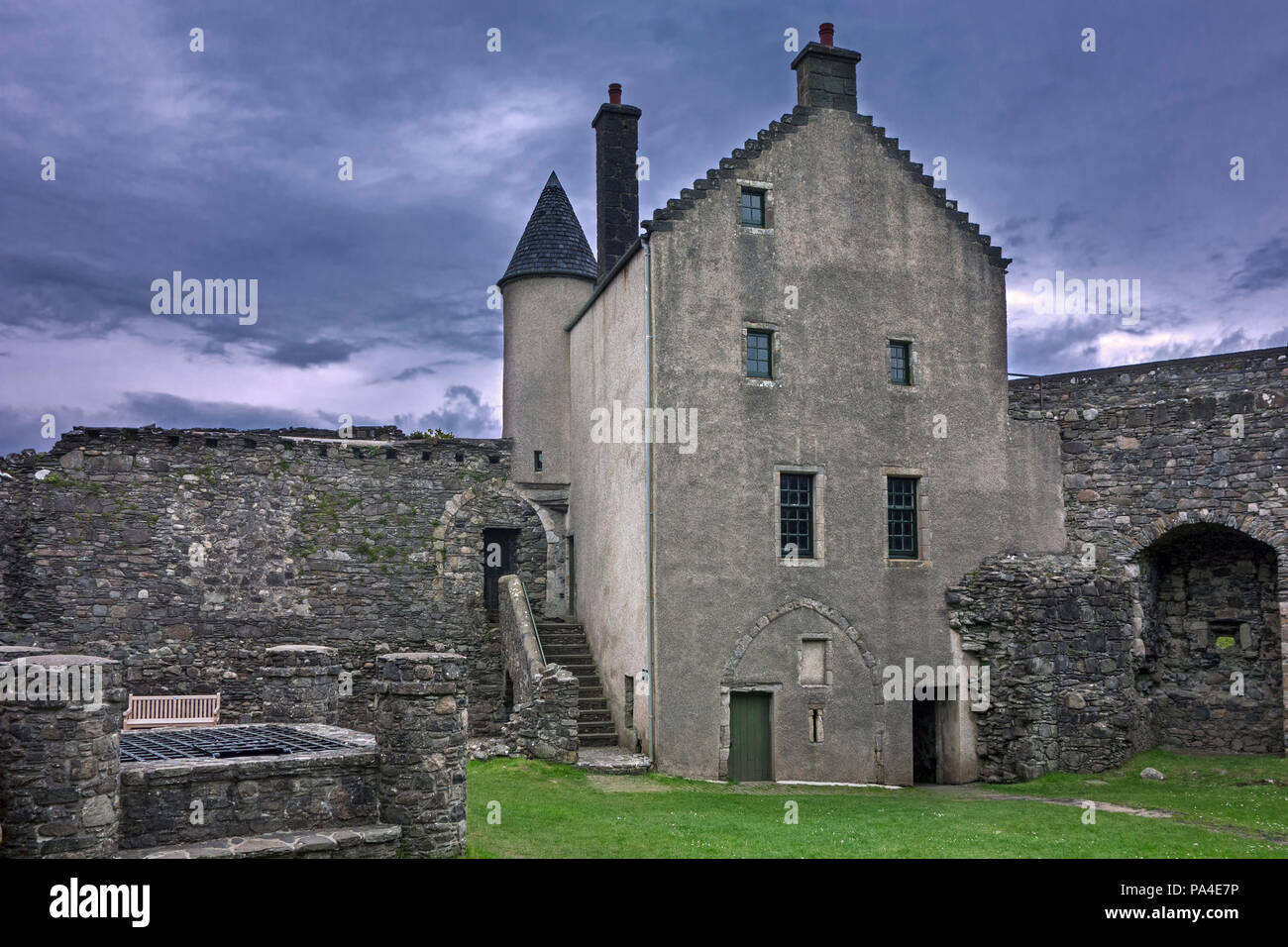 The Gatehouse a Dunstaffnage Castello costruito dai MacDougall Lords of Lorn in Argyll and Bute, western Highlands scozzesi, Scotland, Regno Unito Foto Stock