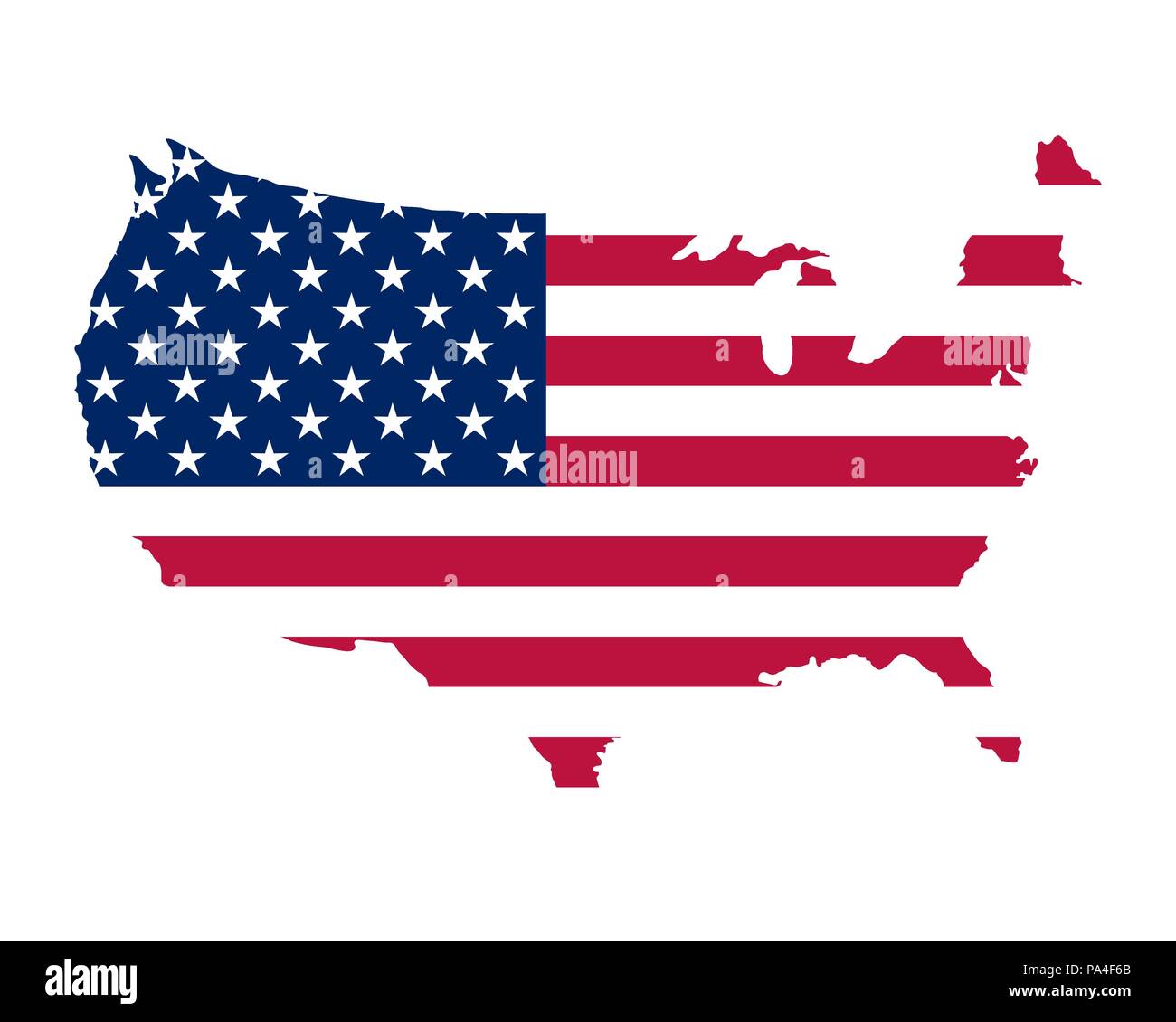 Stati Uniti d'America Map Illustrazione Vettoriale