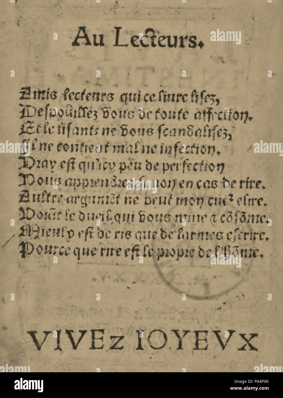 624 Envoi au lecteur de Gargantua Foto Stock