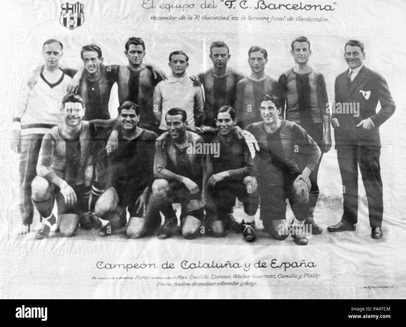 79 FC Barcelona 1928-1929 Foto Stock