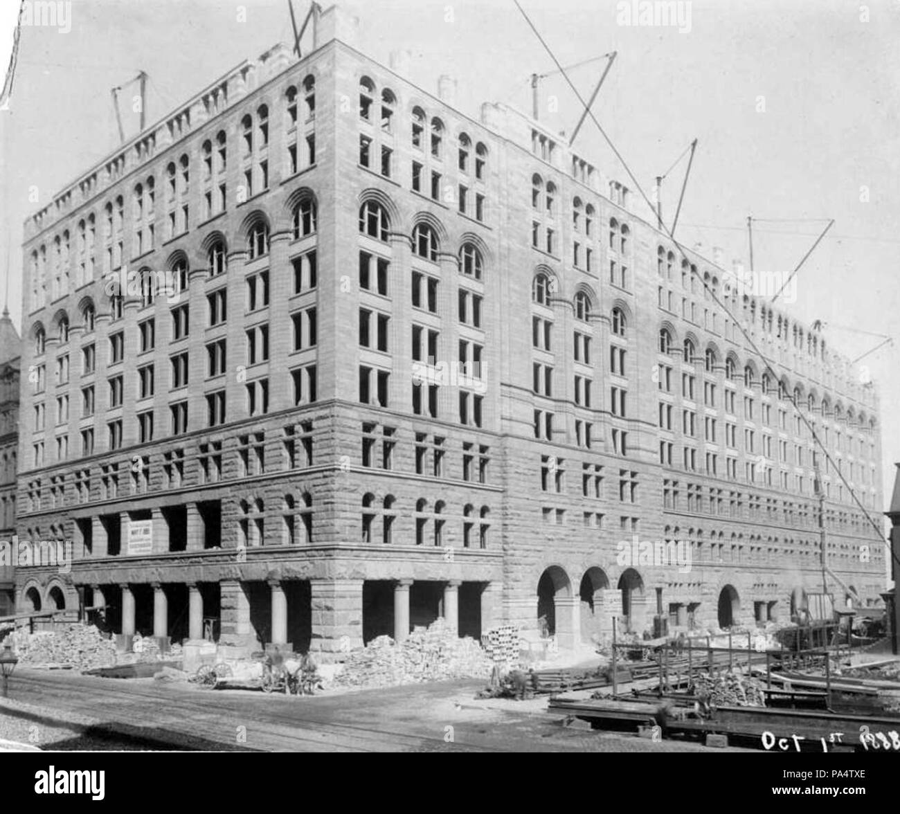 167 Auditoriumconstruction1888 Foto Stock