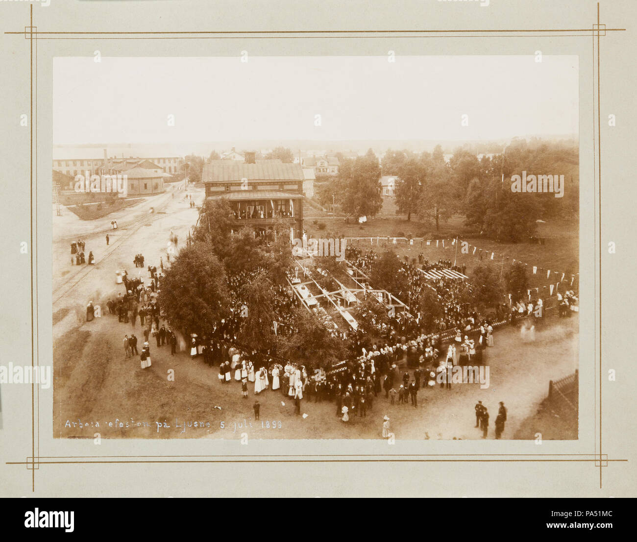 87 fotografi Ljusne av. Arbetarfesten 5 juli 1899 - Hallwylska museet - 106810 Foto Stock