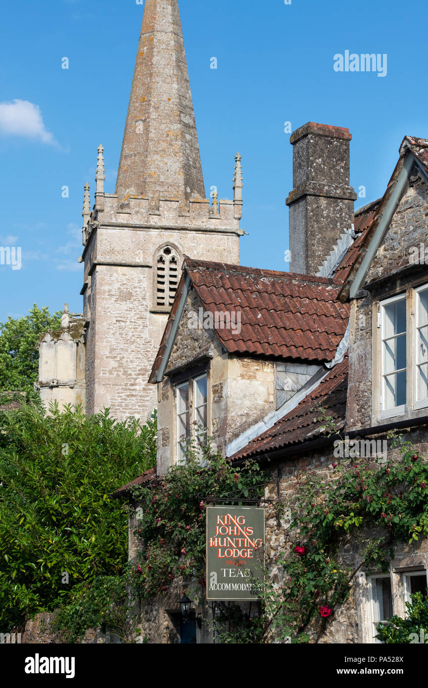 Re John's hunting lodge. Lacock, Wiltshire, Inghilterra Foto Stock