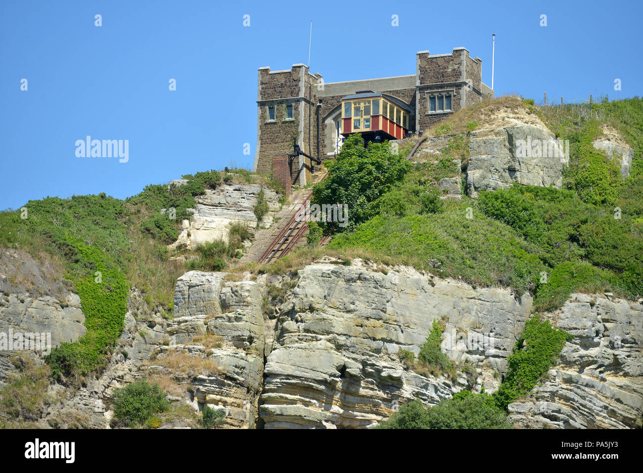 East Hill cliff railway, Hastings, East Sussex, Regno Unito Foto Stock