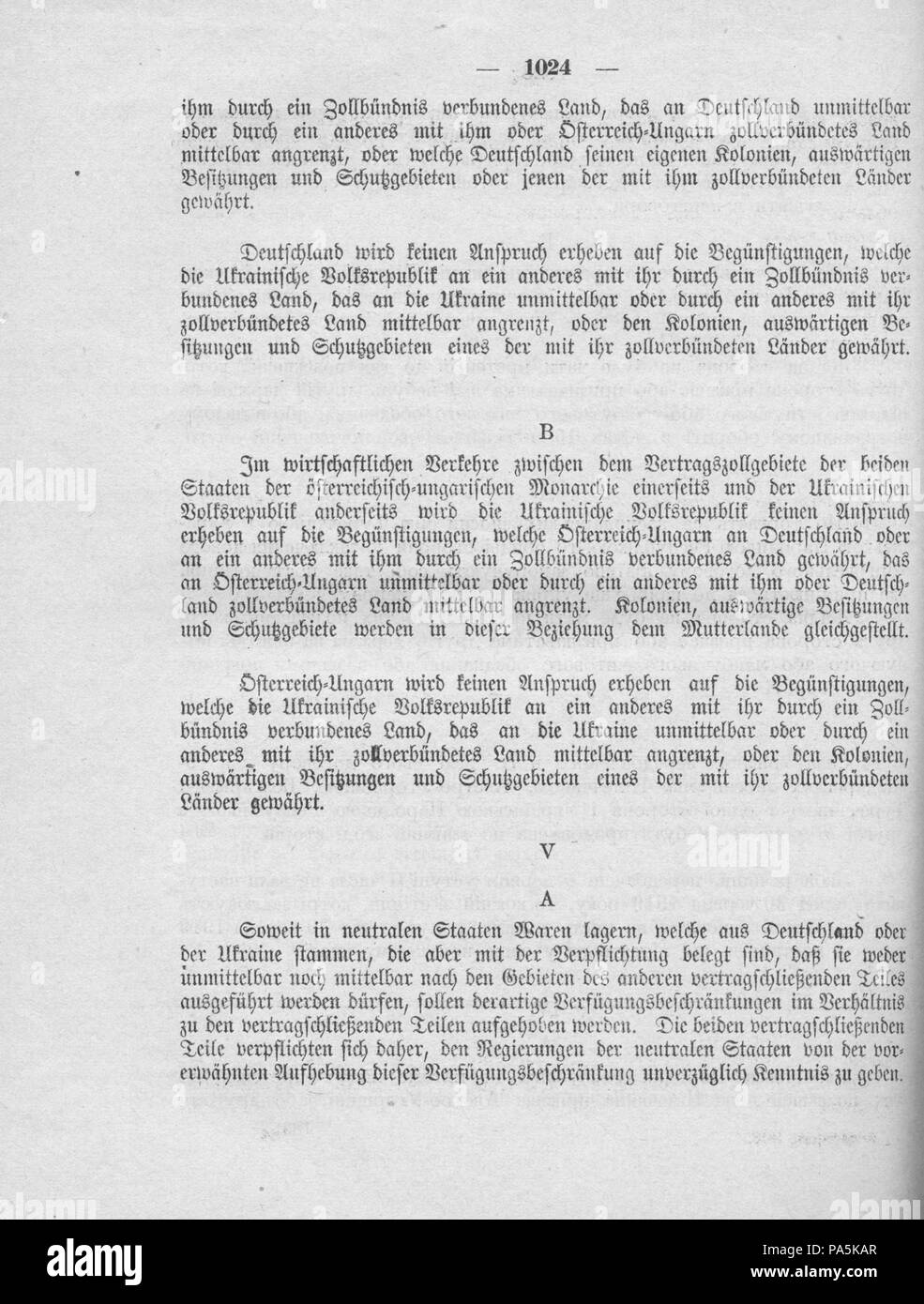 483 Deutsches Reichsgesetzblatt 1918 107 1024 Foto Stock