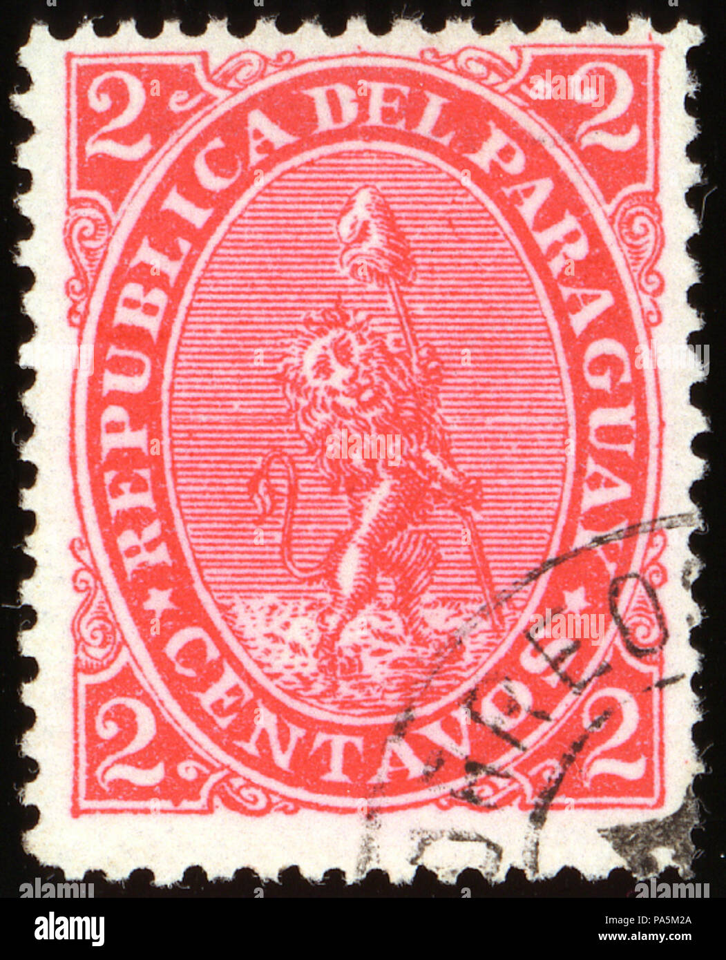 21 1881 Paraguay 2Centavos Mi12 Foto Stock