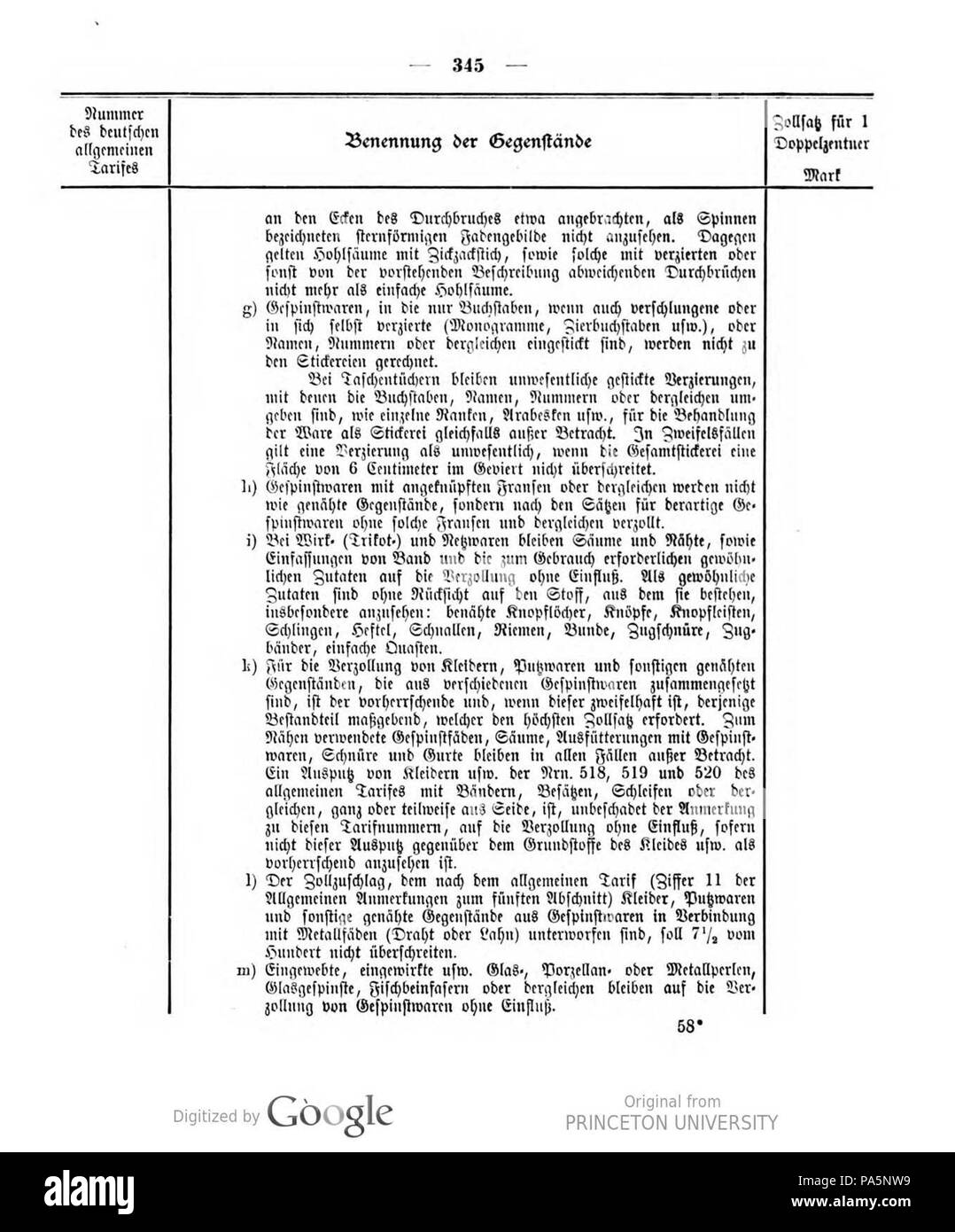 414 Deutsches Reichsgesetzblatt 1905 021 345 Foto Stock