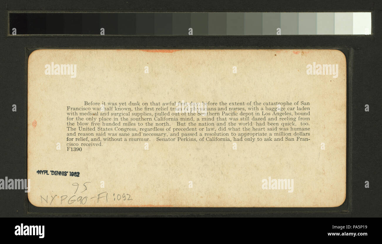 90 un sollievo temporaneo Camp, sede della polizia e ufficio di registrazione, Van Ness Avenue, San Francisco (NYPL B11707375-G90F001 092B) Foto Stock