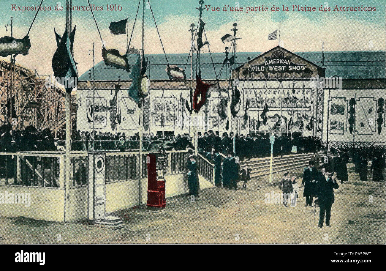 124 American wild west show Bruxelles 1910 Foto Stock