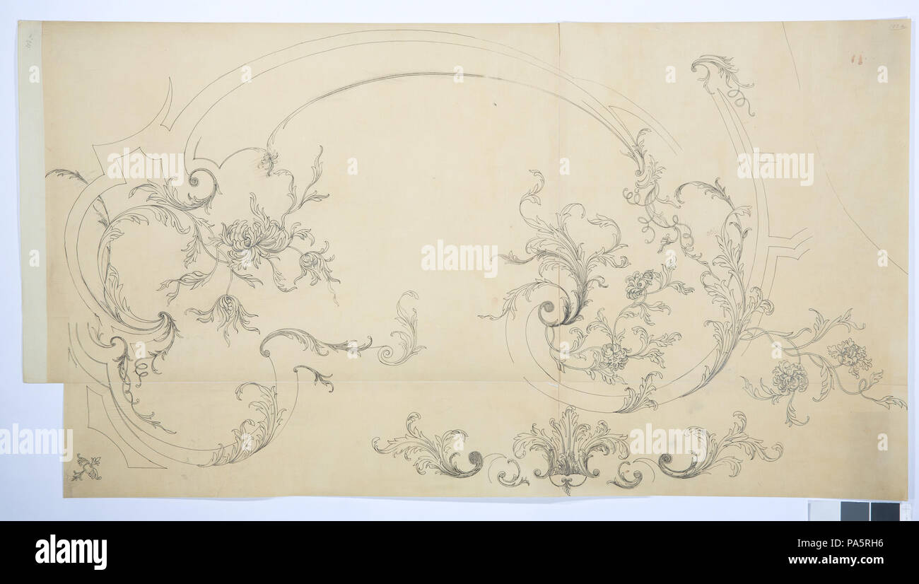 22 Arbetsritning, fastigheten nr 4 Hamngatan. - Dekor Hallwylska museet - 105277 Foto Stock