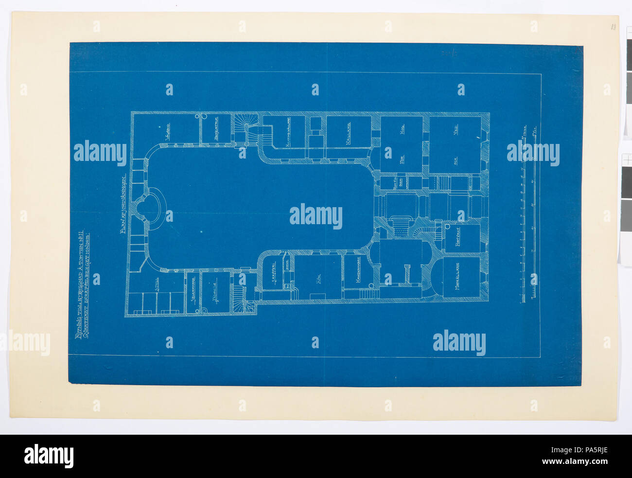 Inv.nr:LXIV:III:B.b.d.13. 22 Arbetsritning, fastigheten nr 4 Hamngatan. Installazione Elektrisk, värmeledning m. m - Hallwylska museet - 105287 Foto Stock