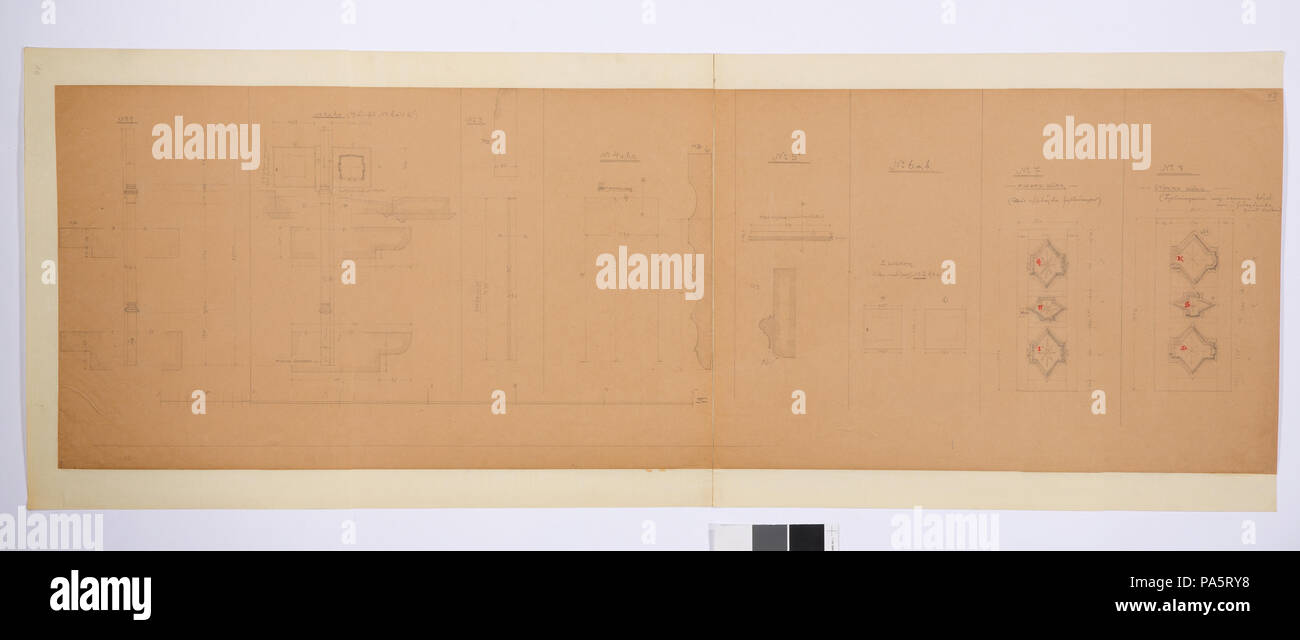 22 Arbetsritningar, fastigheten nr 4 Hamngatan - Hallwylska museet - 105307 Foto Stock