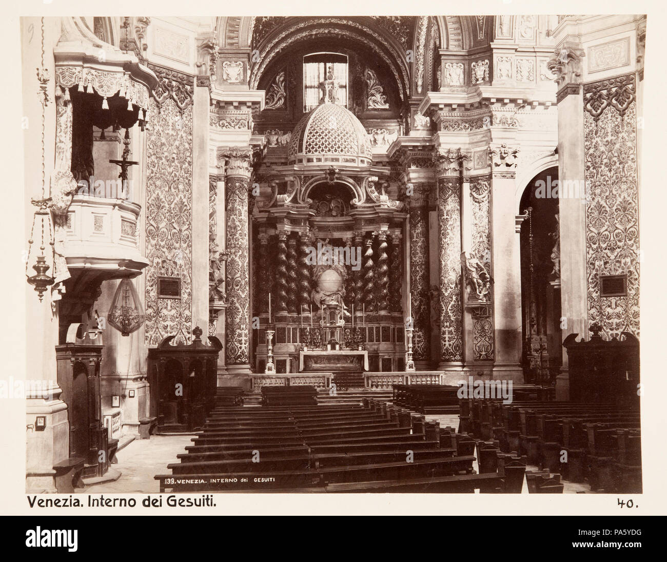 Inv.nr:LXVI:K.C.40. 92 fotografi interiör Chiesa di Santa Maria Assunta, Venedig - Hallwylska museet - 107360 Foto Stock