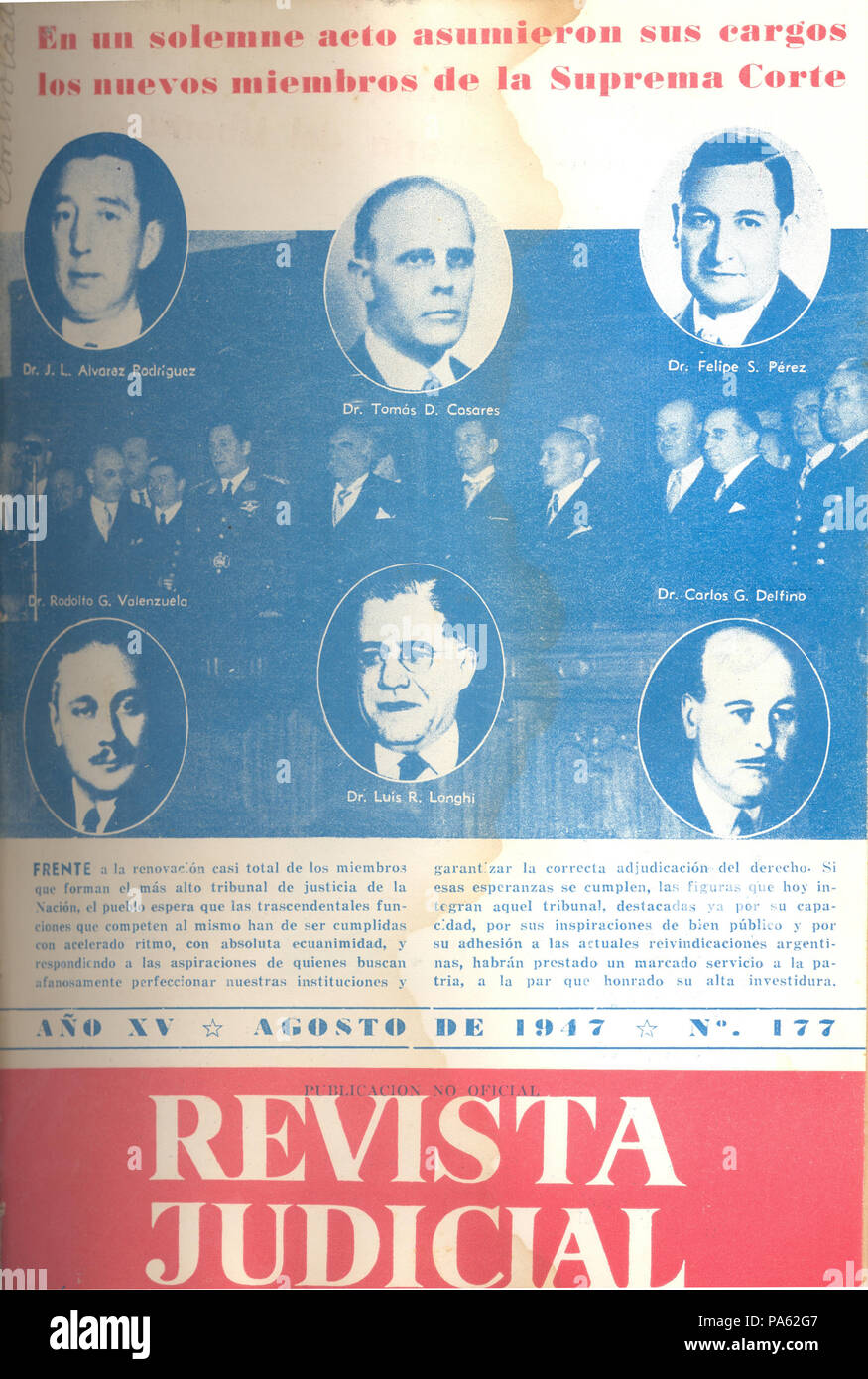 35 Biblioteca del Senado de la Provincia - 48 - En onu solemne acto asumieron sus carichi di los nuevos miembros de la Suprema Corte Foto Stock