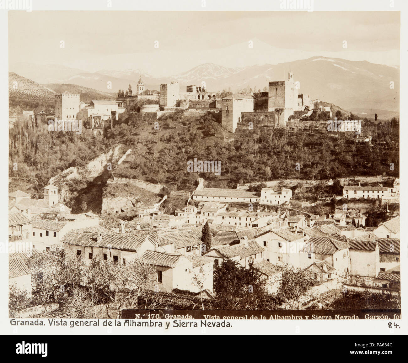 93 fotografi. Granada. Vista generale de la Alhambra y Sierra Nevada - Hallwylska museet - 104830 Foto Stock