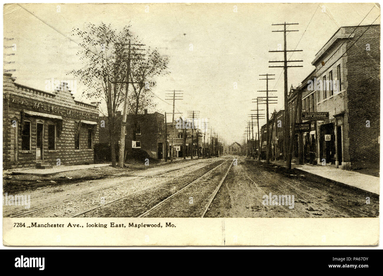 1 "7284 Manchester Ave., guardando ad Est, Maplewood, Mo." Foto Stock