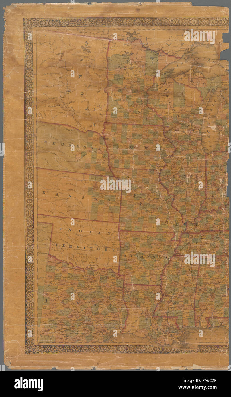 686 G. Woolworth Colton della nuova guida mappa degli Stati Uniti &AMP; Canada, con ferrovie, contee, etc (NYPL b20643941-5686960) Foto Stock