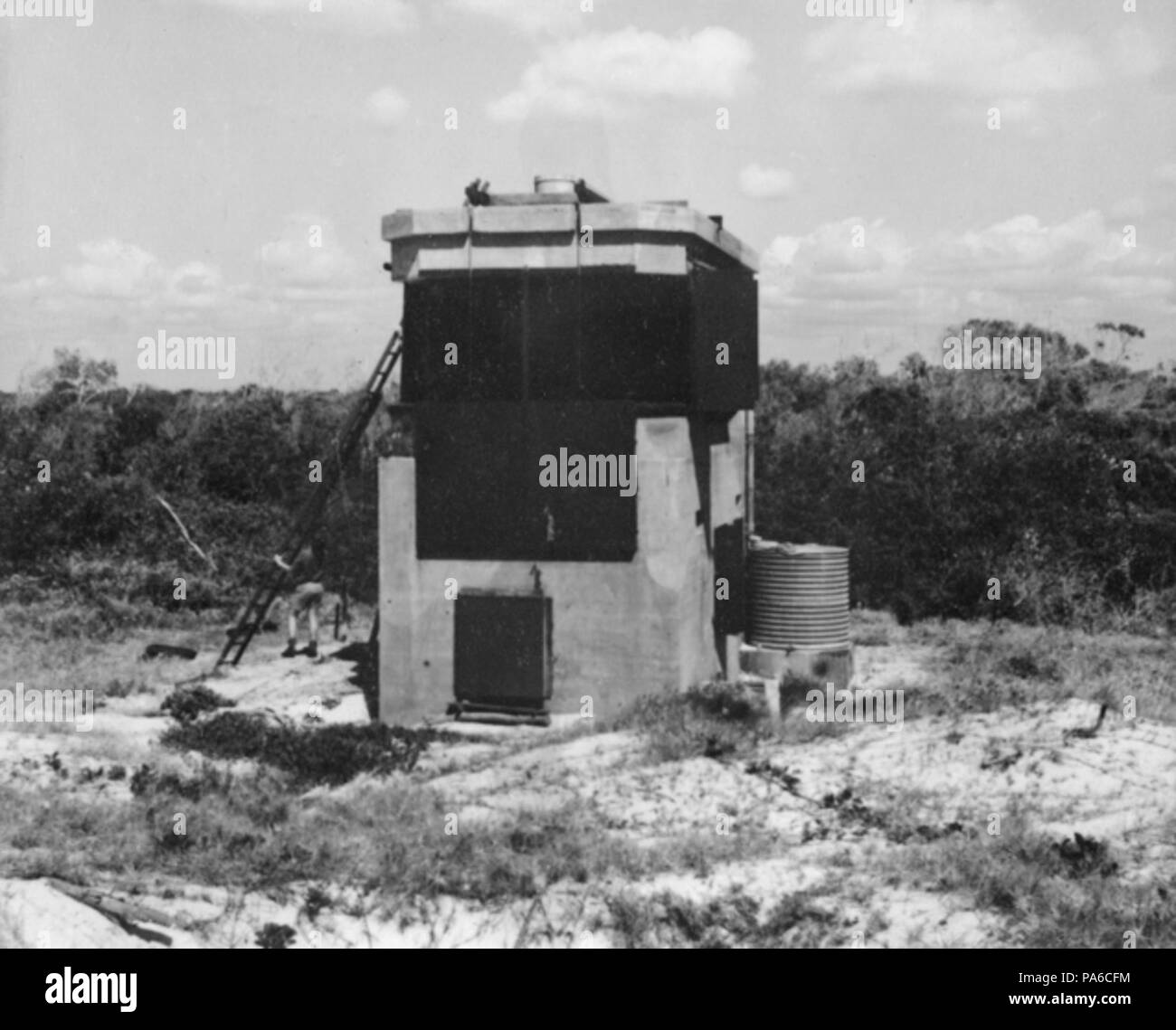 186 osservazione post su Bribie isola nel 1943 Foto Stock
