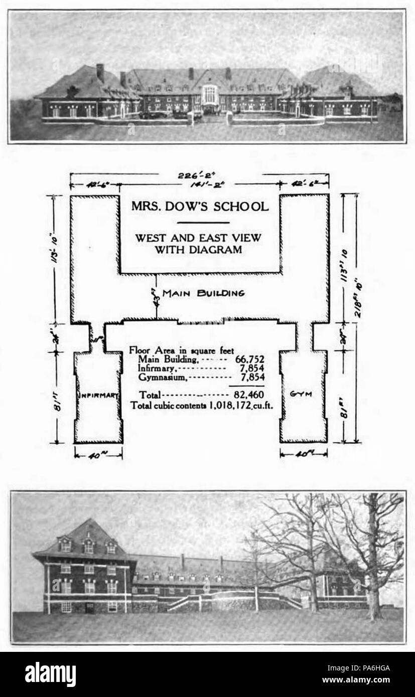 587 Dow layout Hall, posteriore, anteriore Foto Stock
