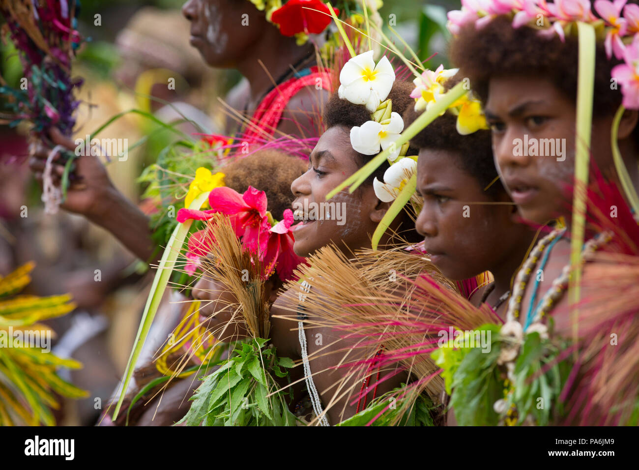 Prestazioni, Tami isole di Papua Nuova Guinea Foto Stock