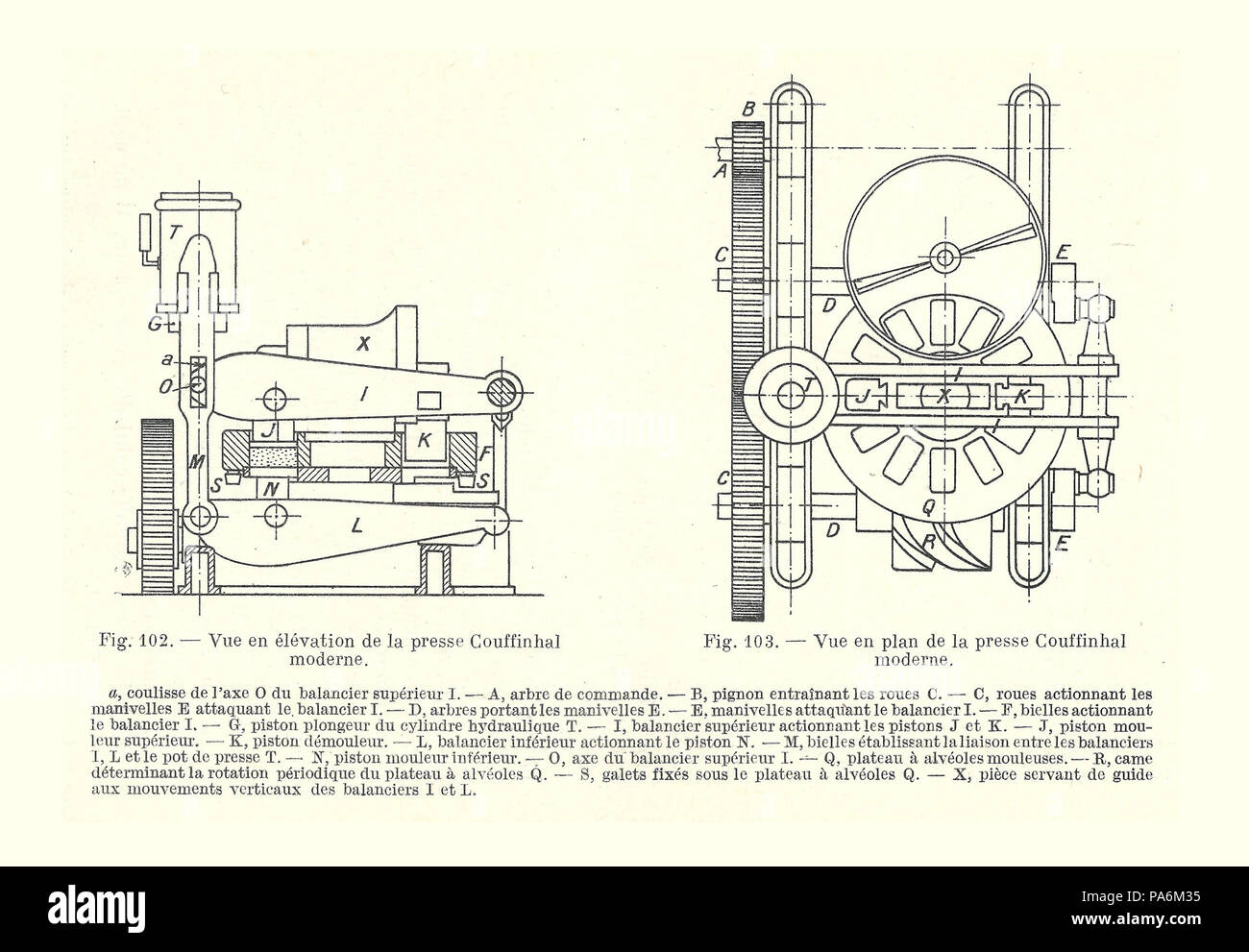 34 Berthelot-1938-fabbricazione des Boulets &AMP; bricchette de charbon-03 Foto Stock