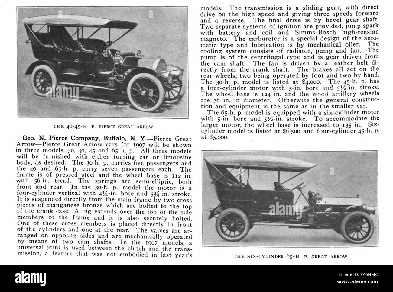 28 1907 Pierce grandi frecce Foto Stock