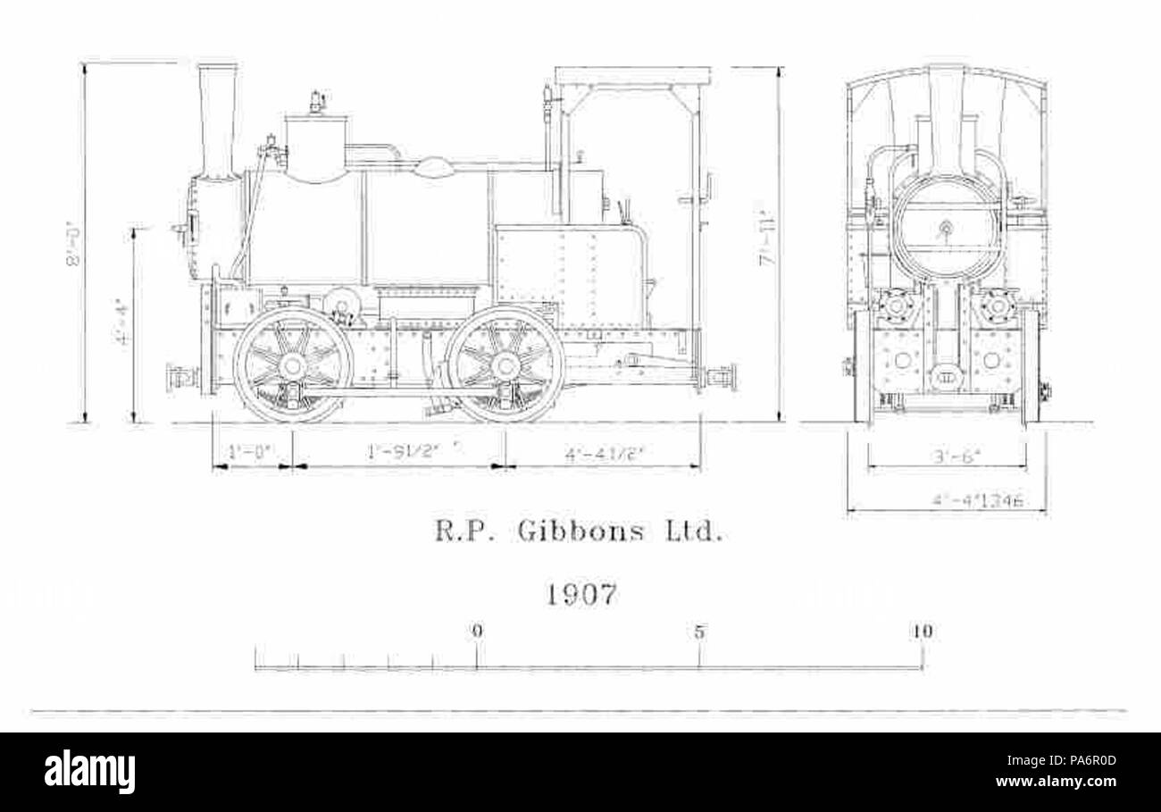 2 0-4-0T n. 3 Gibbons &AMP; Harris, Auckland, 1907 Foto Stock