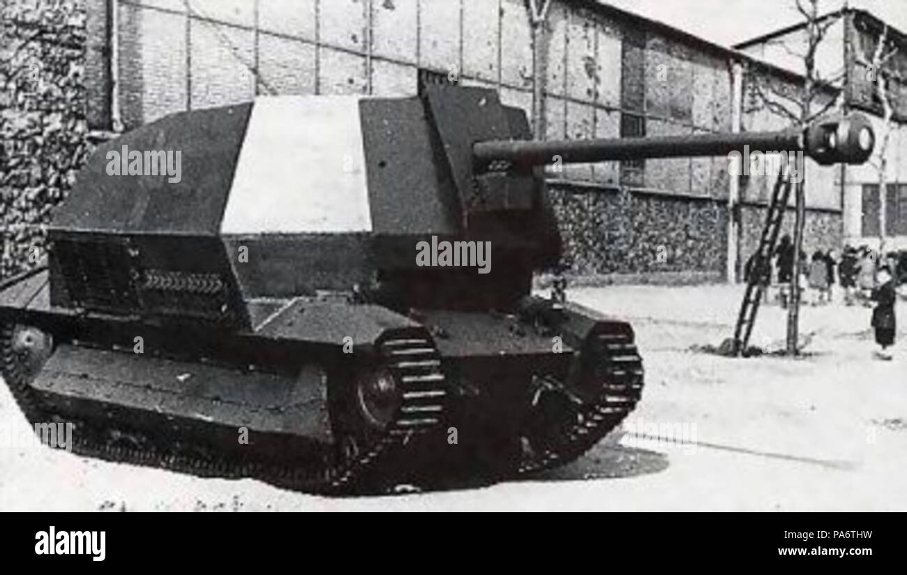 9 7.5 cm Pak 40 (Sf) Geschützwagen auf FCM 36(f) Foto Stock