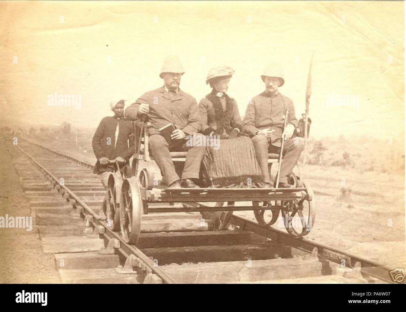 10 una ferrovia privata-tram, albume foto, c.1880s-90s Foto Stock