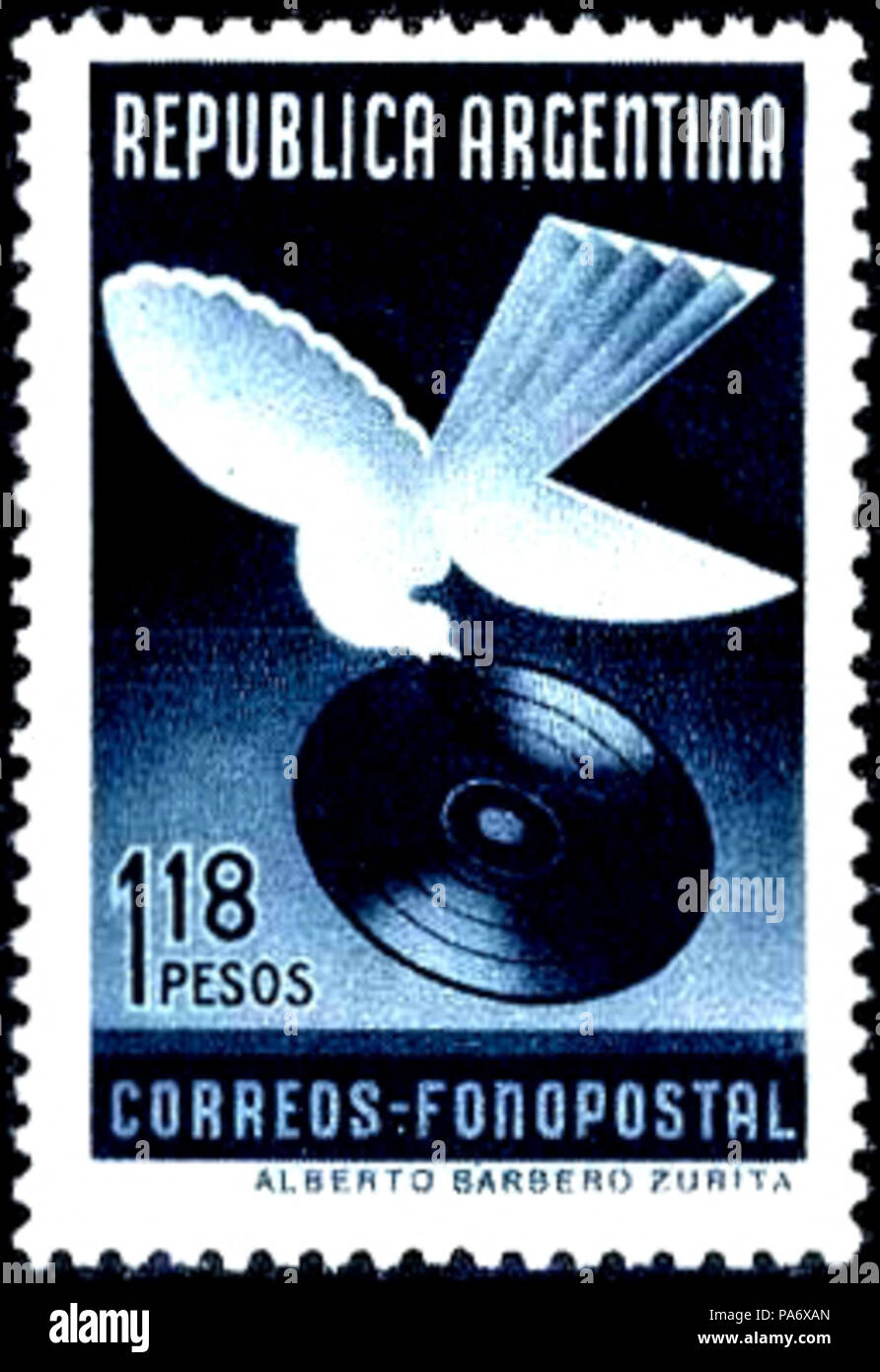 23 Argentina 1939 Fonopost timbro Foto Stock