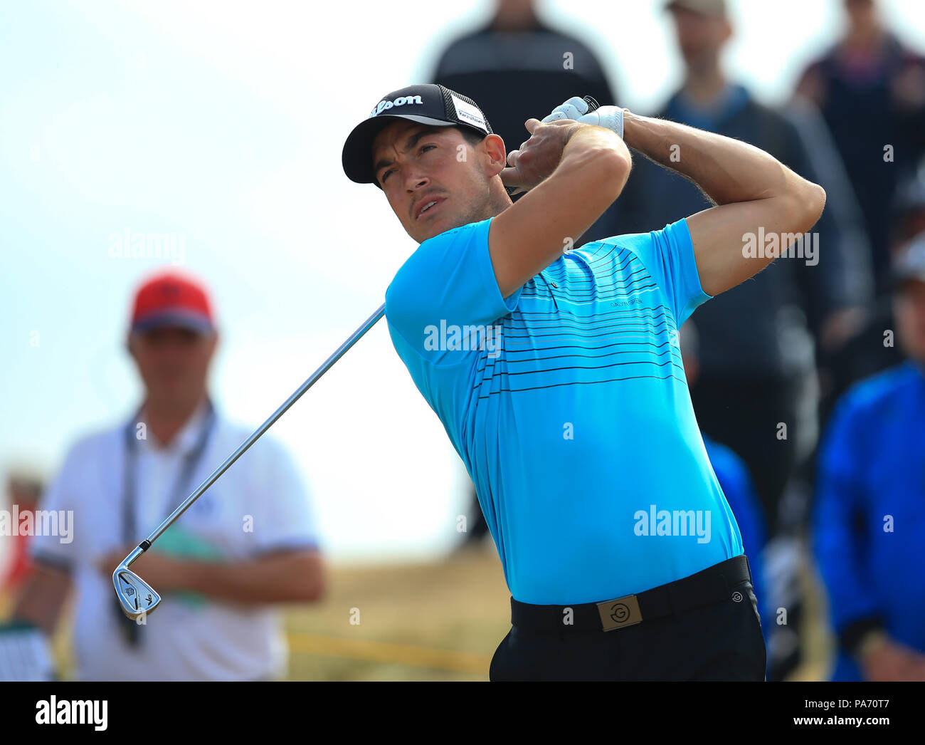 Carnoustie Golf Links, Angus, Regno Unito. Il 20 luglio, 2018. Il 147th Open Golf Championship, 2° round; James Robinson (ITA) colpisce il suo tee-shot sul quinto foro Credito: Azione Sport Plus/Alamy Live News Foto Stock