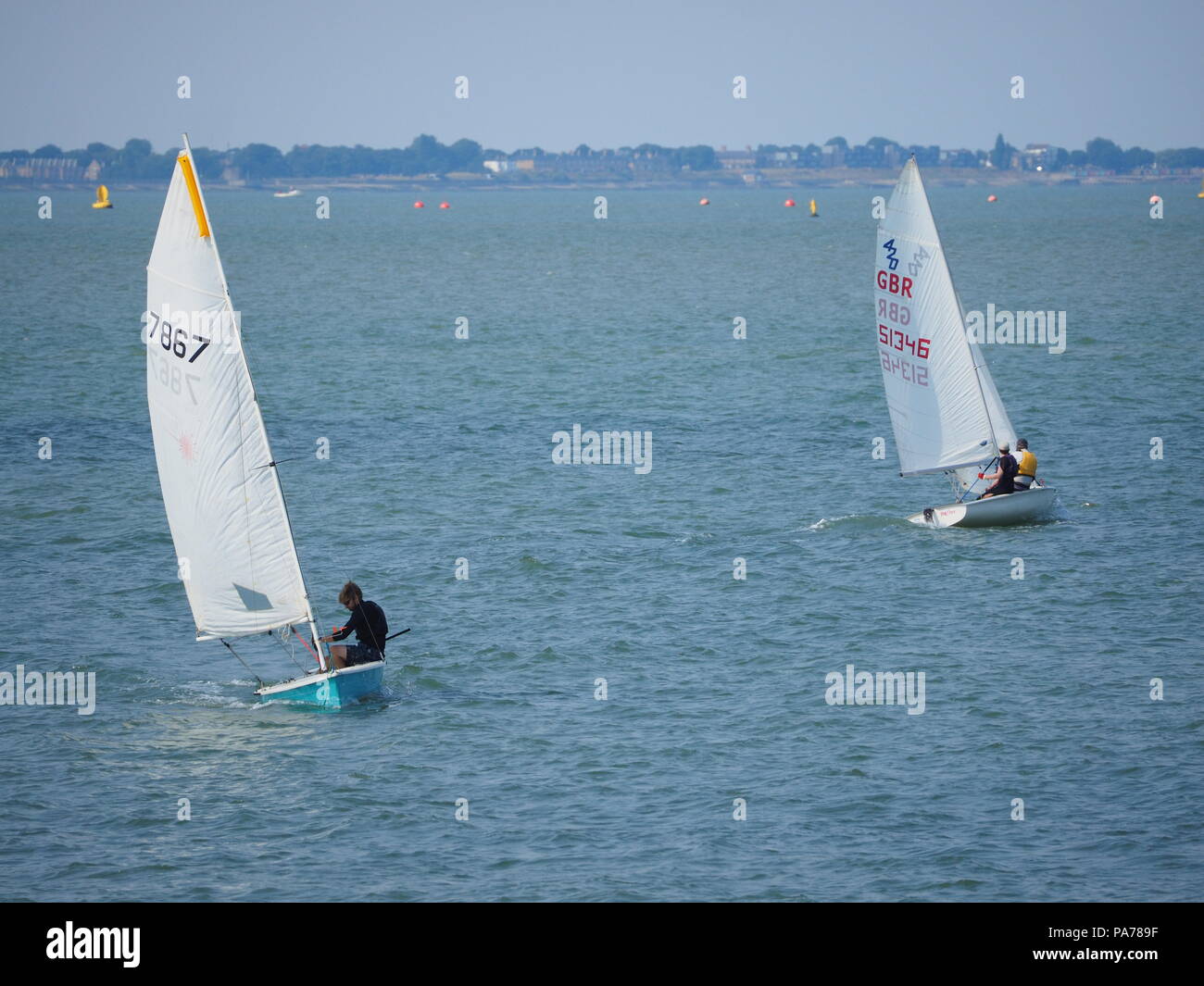 Sheerness, Kent, Regno Unito. 21 Luglio, 2018. Regno Unito Meteo: un soleggiato e caldo giorno in Sheerness, Kent. Credito: James Bell/Alamy Live News Foto Stock