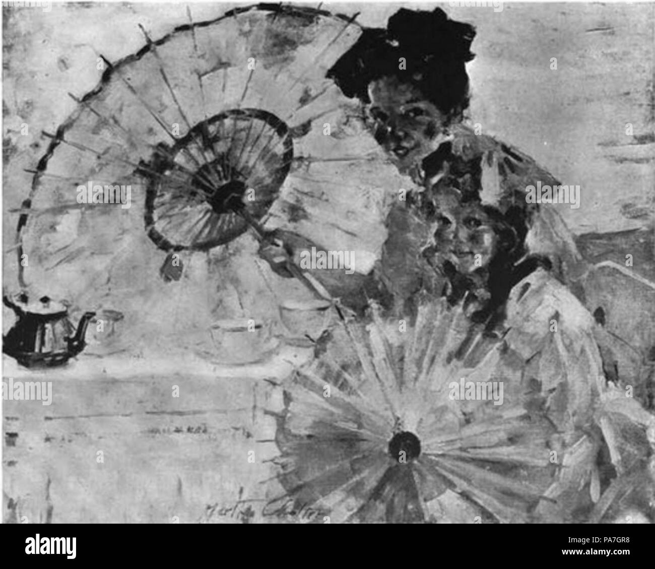 85 Un ombrellone tè da Martha Walter Foto Stock