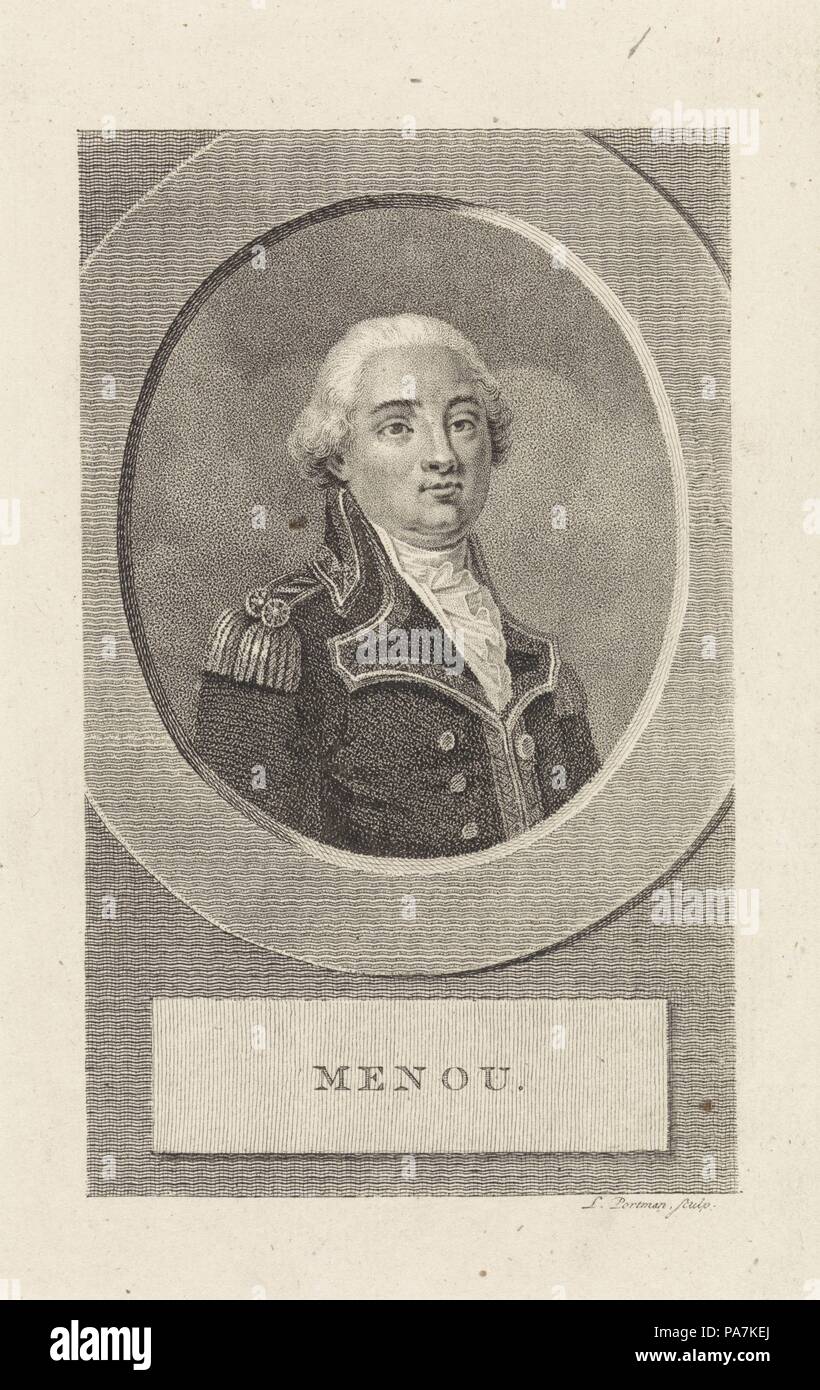 General Jacques-François de Menou (1750-1810). Museo: Collezione privata. Foto Stock