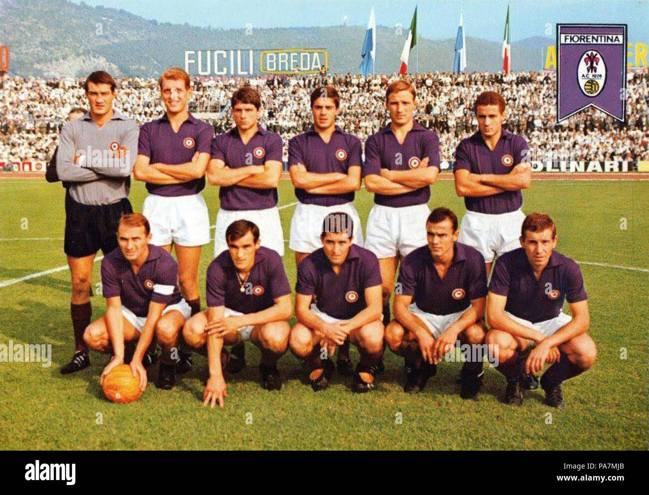 7 1966-67 Associazione Calcio Fiorentina Foto Stock