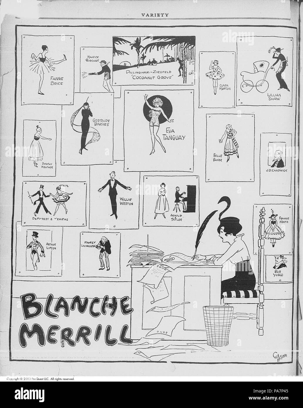 210 Blanche Merrill caricatura Foto Stock