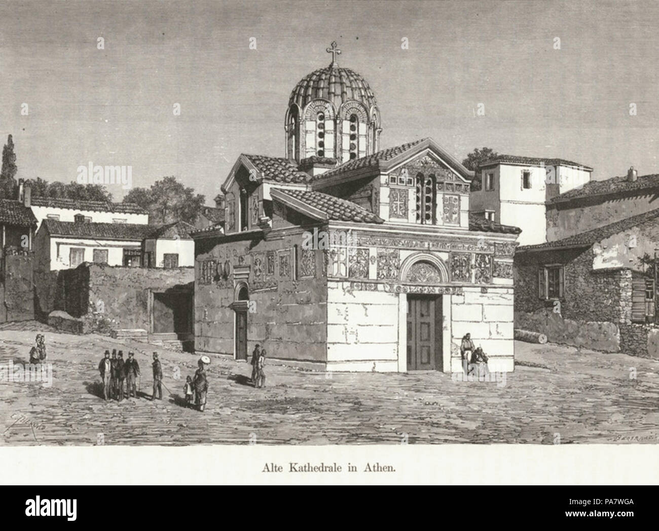 17 Alte Kathedrale in Athen - Schweiger Lerchenfeld Amand (Freiherr von) - 1887 Foto Stock