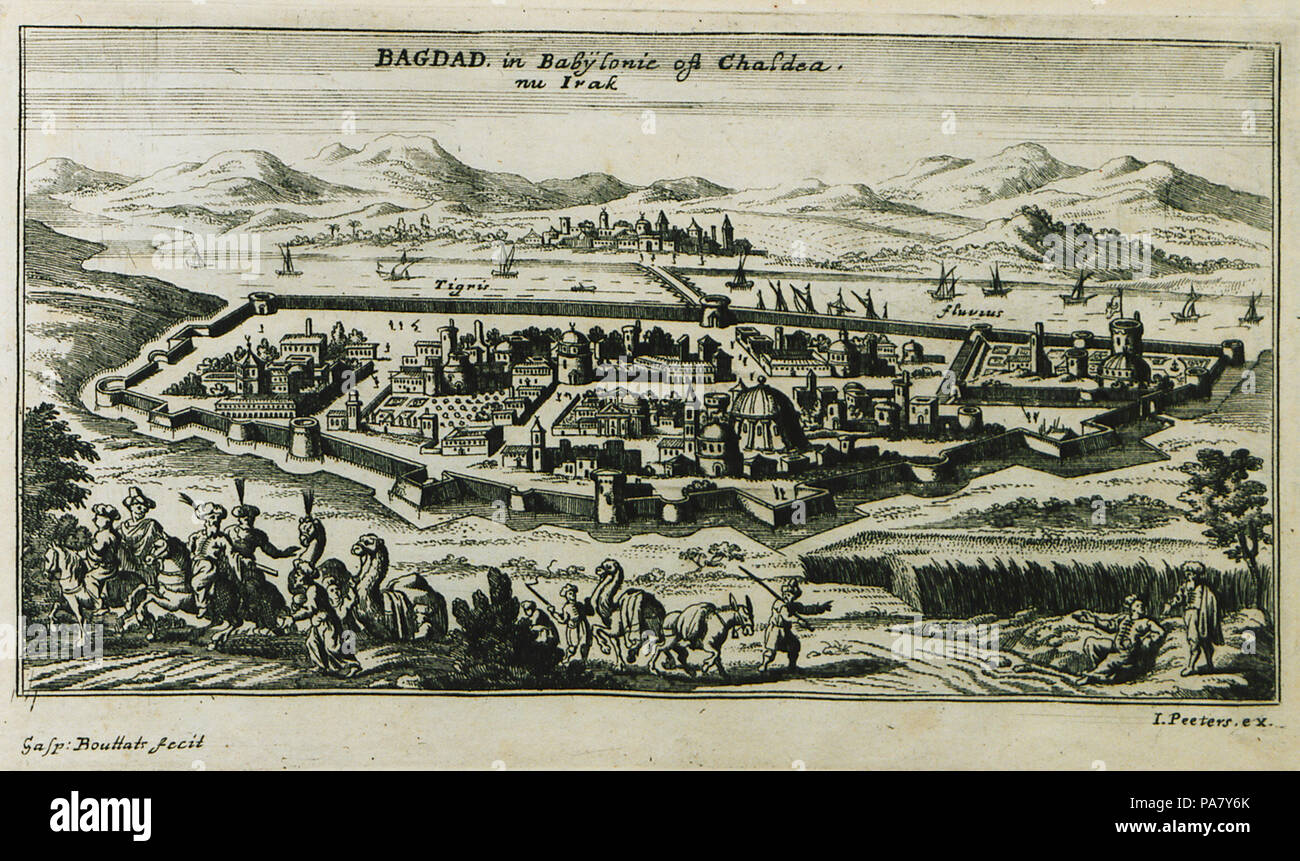 28 Bagdad in Babylonie ost Caldea nu Irak - Peeters Jacob - 1690 Foto Stock