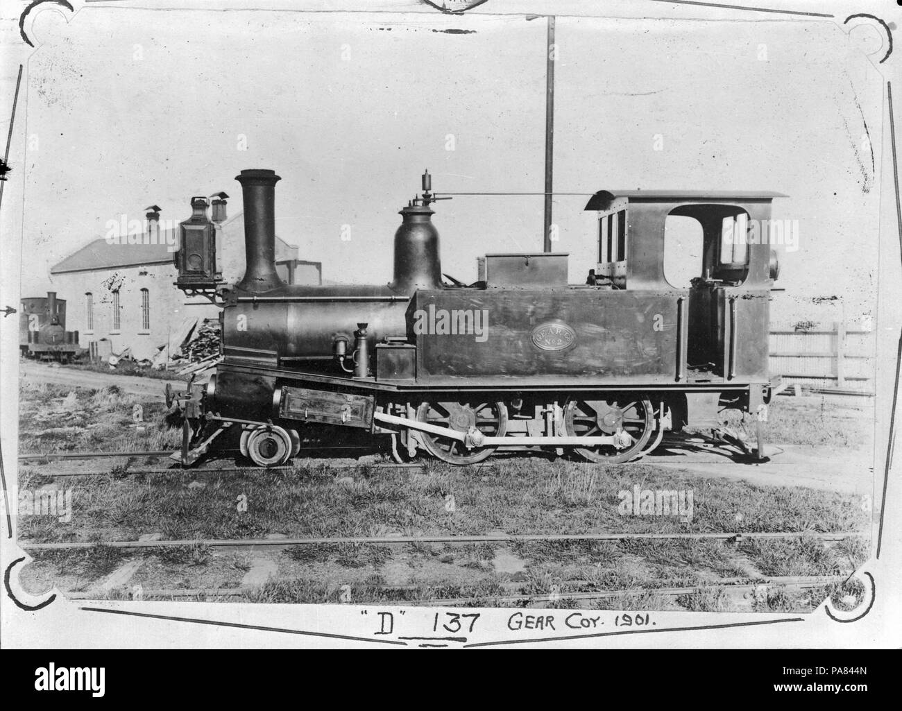 58 D Classe locomotiva a vapore, ingranaggio locomotiva società n. 2 (D) 137, 2-4-0T. ATLIB 276433 Foto Stock