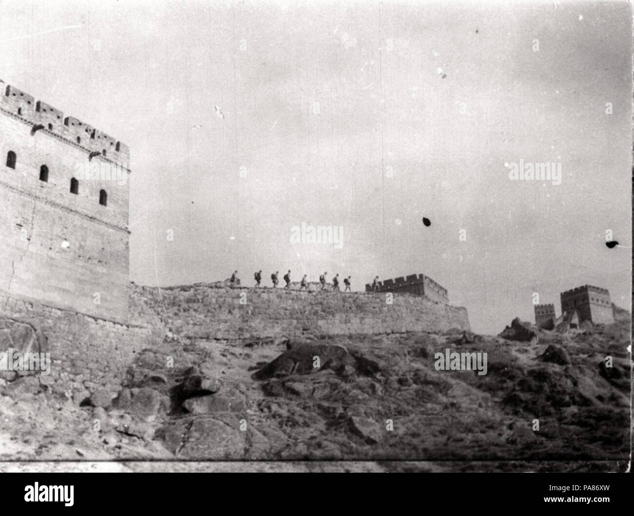73 ottavo esercito percorso marciando a Chajianling Grande Muraglia Foto Stock