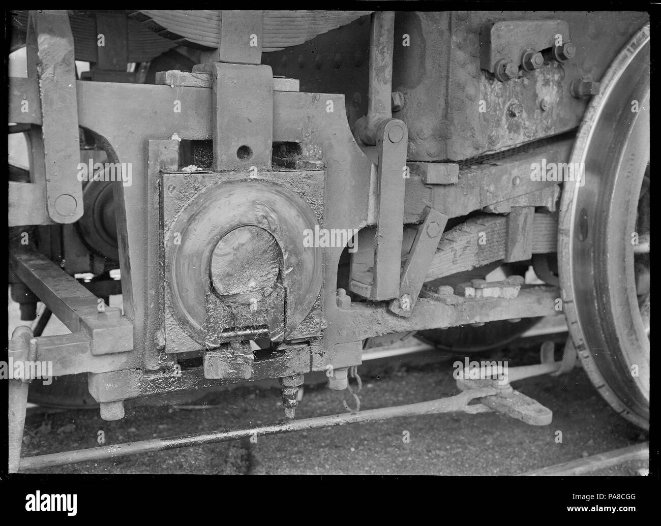 53 vista ingrandita di un locomotore rotto di assale 290300 ATLIB Foto Stock