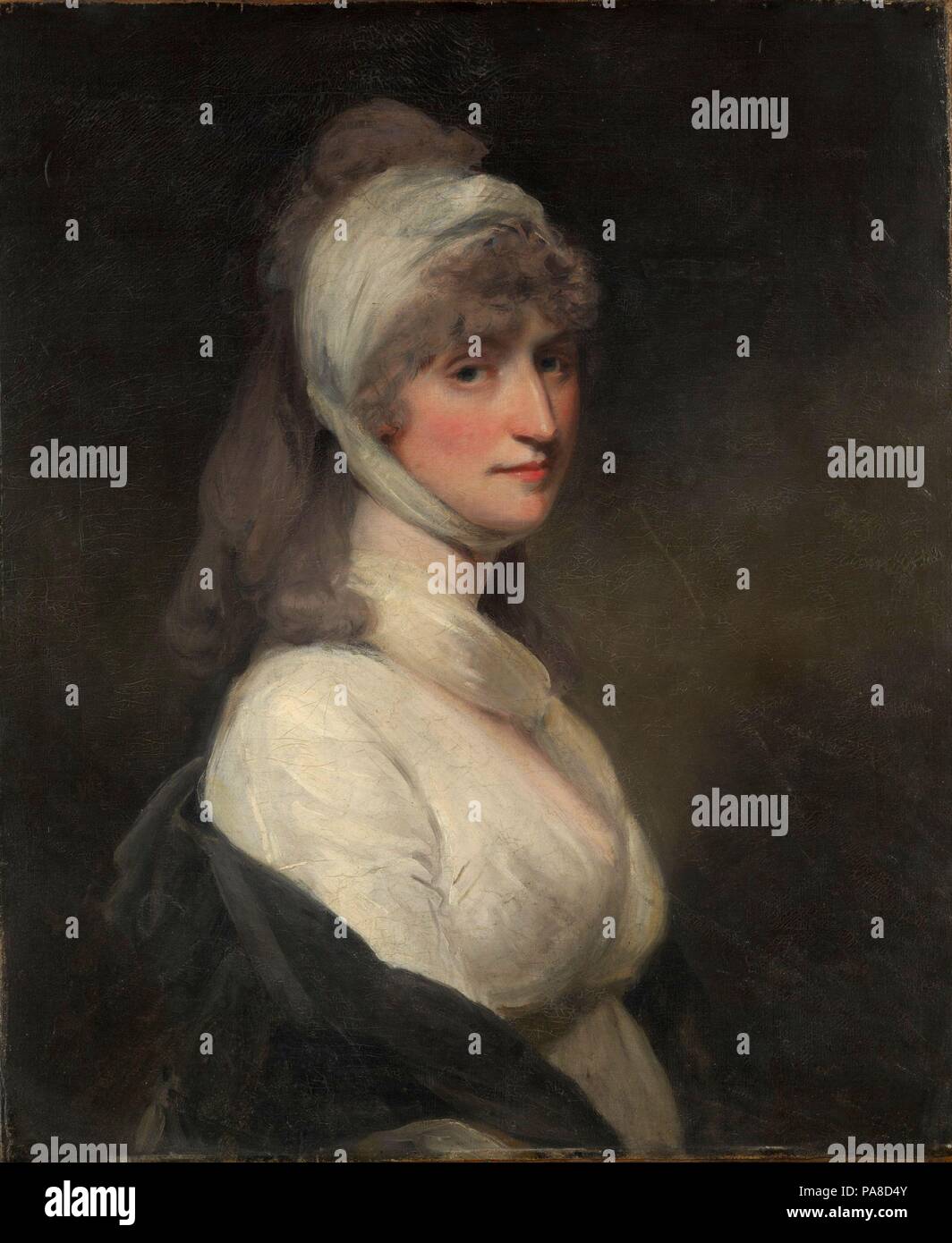 La sig.ra Thomas Pechell (Charlotte Clavering, morto 1841). Artista: John Hoppner (British, Londra Londra 1758-1810). Dimensioni: 30 x 25 in. (76,2 x 63,5 cm). Data: 1799. Charlotte, seconda figlia del tenente generale Sir John Clavering, sposato Sir Thomas Brooke-Pechell (1753-1826) nel 1785. Un iscrizione sul ritratto del record di retromarcia che fu dipinta nel 1799. Il pendente ritratto di suo marito è anche nella collezione del museo. Museo: Metropolitan Museum of Art di New York, Stati Uniti d'America. Foto Stock