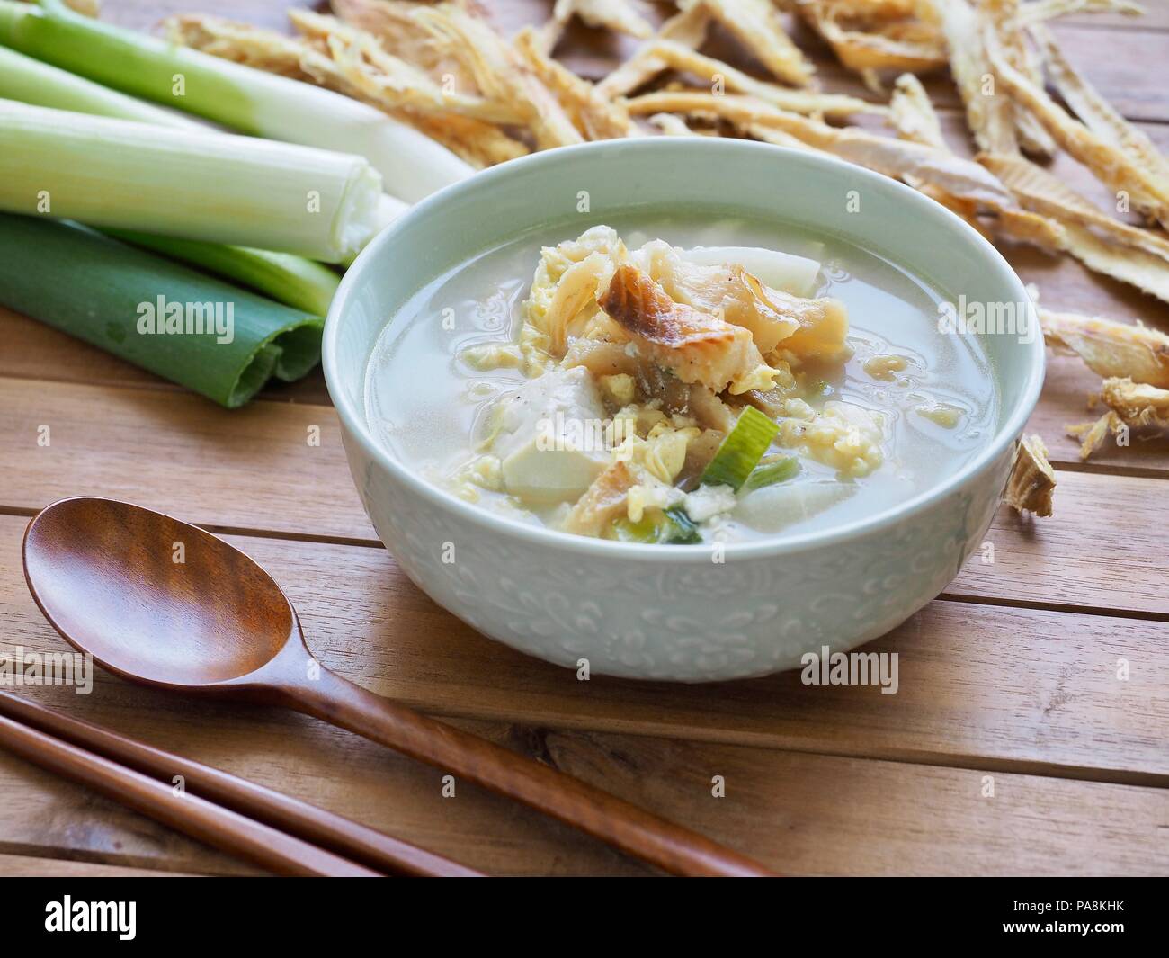 Cibo coreano essiccato zuppa pollack Foto Stock