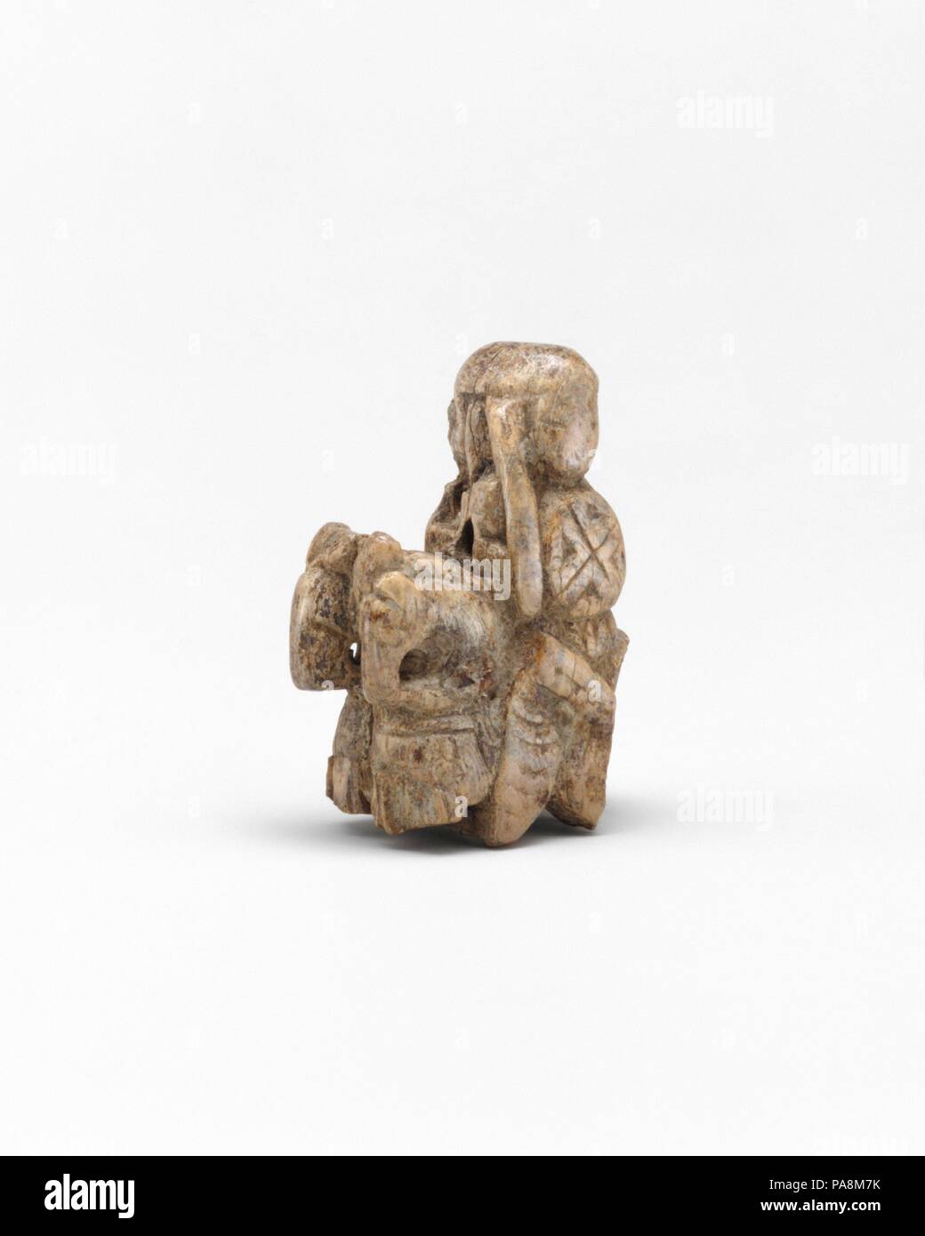 Pezzo degli scacchi, Rook. Dimensioni: H. 1 3/4 in. (4.5 cm) W. 3/4 in. (1.9 cm). Data: XI-XII secolo. Museo: Metropolitan Museum of Art di New York, Stati Uniti d'America. Foto Stock