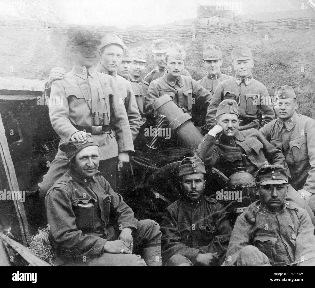 653 Prima Guerra Mondiale, tableau, uomini, Fortepan uniforme 4441 Foto Stock