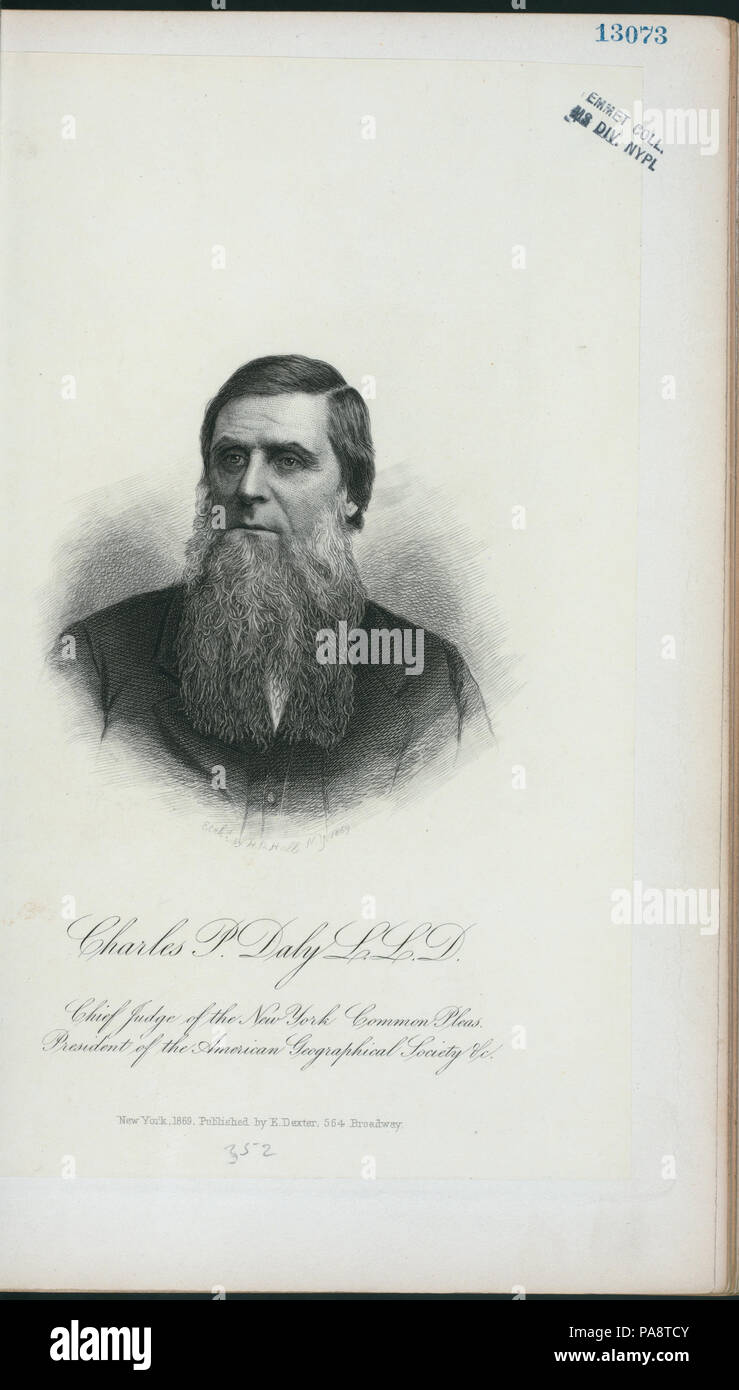 300 Charles P. Daly, L.L.D., giudice supremo del New York Motivi comuni, presidente della American Geographical Society (NYPL ADE-256255-431501) Foto Stock