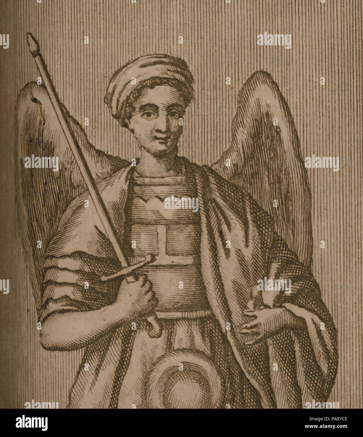 118 Icona di San Michele Arcangelo dalla chiesa copta di Alessandria - Bruyn Cornelis de - 1714 Foto Stock