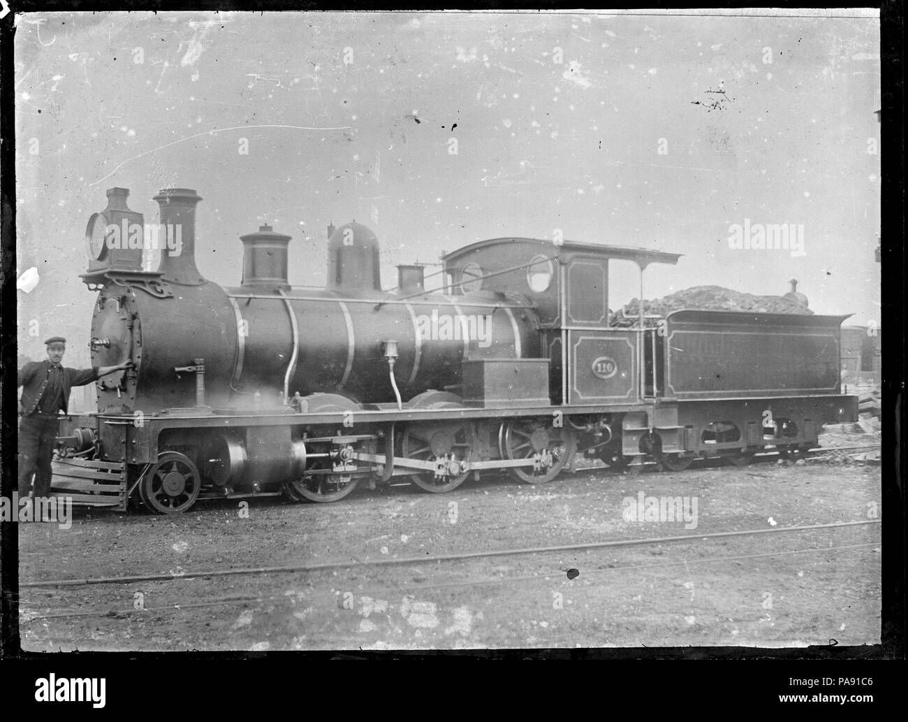 128 J class locomotiva a vapore, NZR 110, 2-6-0 tipo. ATLIB 276990 Foto Stock 128 J class locomotiva a vapore, NZR 110, 2-6-0 tipo. ATLIB 276990 Foto Stock