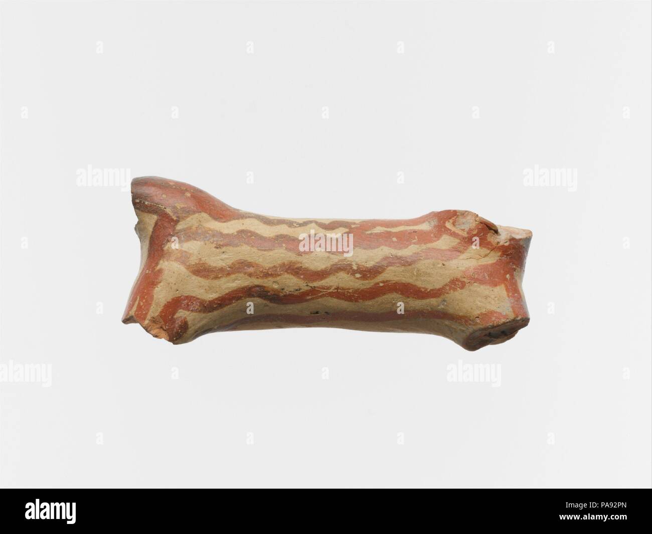 In terracotta di figurine di animali. Cultura: micenea i. Dimensioni: lunghezza 2 1/2a. (6.4Cm). Data: ca. 14X-XIII secolo A.C. Da Micene. Museo: Metropolitan Museum of Art di New York, Stati Uniti d'America. Foto Stock