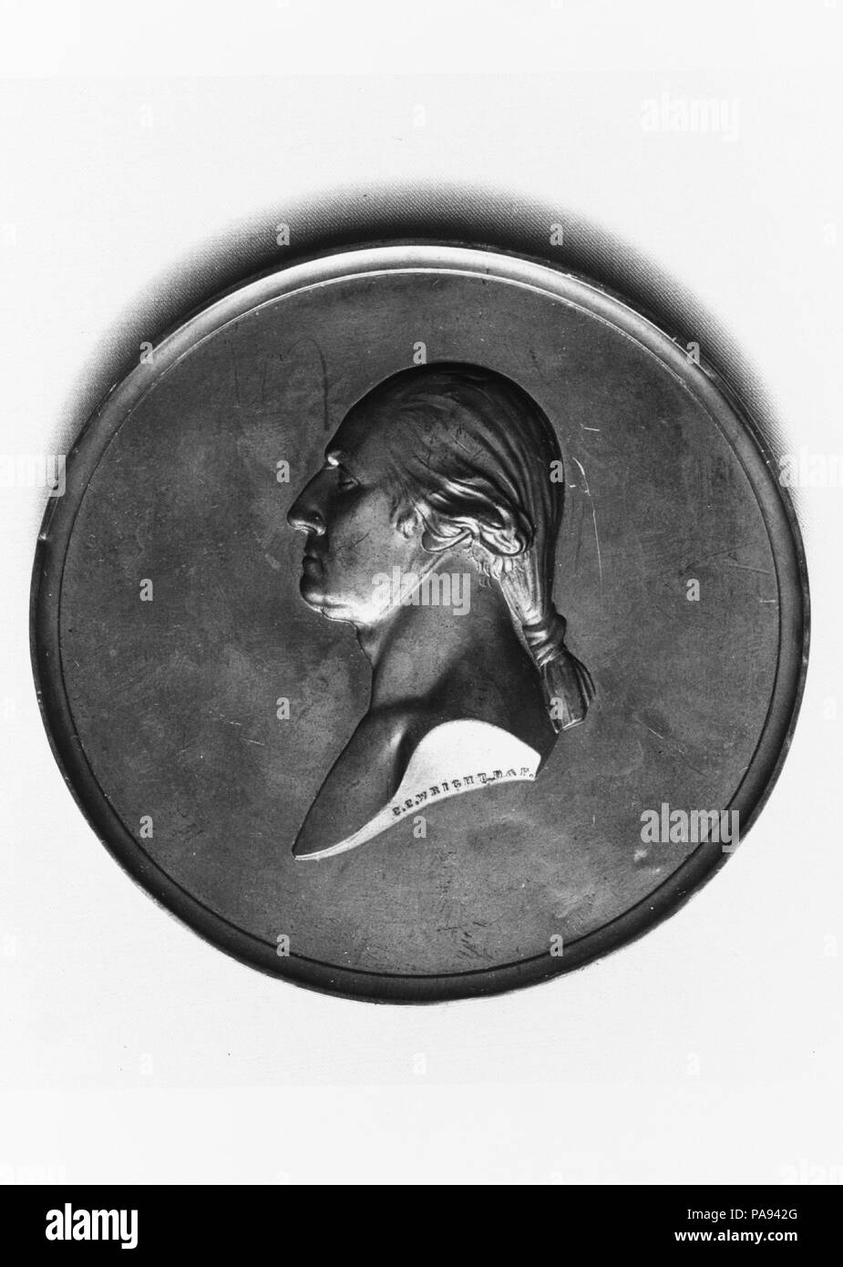 Medaglia. Dimensioni: diam. 3 1/2 in. (8.9 cm). Autore: Charles Cushing Wright (1796-1854). Data: 1818-54. Museo: Metropolitan Museum of Art di New York, Stati Uniti d'America. Foto Stock